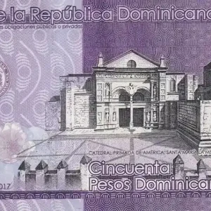 Billet République dominicaine 50 Pesos - Cathédrale - Basilique - 2017 - P.NEW Must-Have
