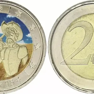 Espagne 2 Euros - Don Quichotte - Colorisée - 2005 Achat Immédiat
