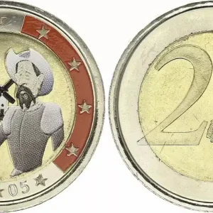 Promotion Saisonnière Espagne 2 Euros - Don Quichotte - Colorisée - 2005