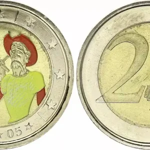 Espagne 2 Euros - Don Quichotte - Colorisée - 2005 Bon Marché
