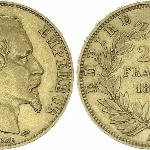 France 20 Francs Napoléon III Tête nue - 1855 A Paris - Or Réduction