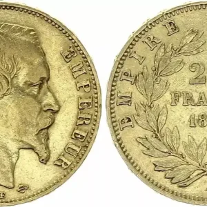 Nouvel Arrivage France 20 Francs Napoléon III Tête nue - 1855 A Paris - Or