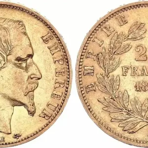 Commander Vite France 20 Francs Napoléon III Tête nue - 1859 A Paris - Or