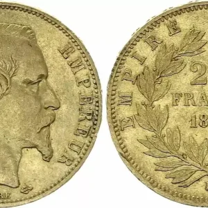 Acheter Direct France 20 Francs Napoléon III Tête nue - 1860 BB Strasbourg - Or