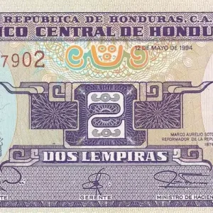 Promotion Saisonnière Billet Honduras 2 Lempiras - Marco A. Soto - Ile du Tigre - 1994 - P.72c