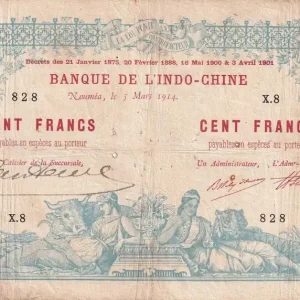 Bon Marché Billet Nle Calédonie 100 Francs - Eléphants - 05-03-1914 - Série X.8 - Kol.409