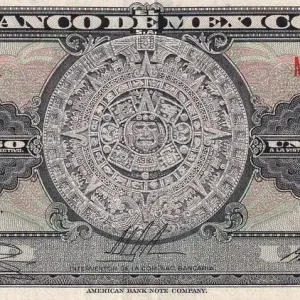 Jusqu’à Épuisement Des Stocks Billet Mexique 1 Peso - Calendrier Aztèque - Monument - 1965 - Série BCR - P.59i