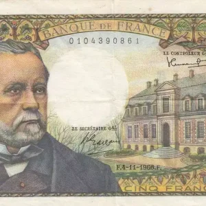 Billet France 5 Francs Pasteur - 04-11-1966 Série T.42 - TTB Tendance