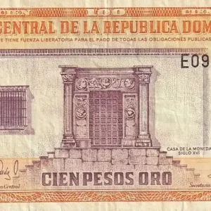 Billet République dominicaine 100 Pesos de Oro - Maison de la Monnaie - 1998 - Série EM - P.156b Top Qualité