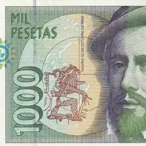 Billet Espagne 1000 Pesetas - Hernan Cortes - 1992 - Série 4M - P.163 Original