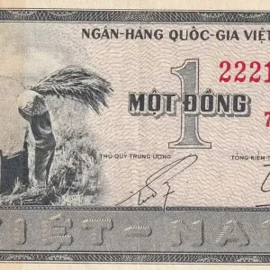 Billet Vietnam du Sud 1 Dong - Agriculture - ND (1955) - Série 7-A - P.11 Retour Gratuit