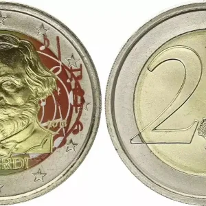 Premium Italie 2 Euros - Verdi - Colorisée - 2013