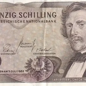 Billet Autriche 20 Schilling - Carl Ritter - 1967 - Série K - P.142 Offre Exclusive