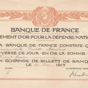 Billet France 100 Francs - Versement d'or pour la défense nationale - 14-12-1915 - TTB+ Offre Limitée
