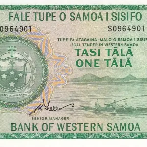 Billet Samoa 1 Tala - Pêcheurs, armoiries - Mer - 2020 - Série S - P.NEW Petit Prix