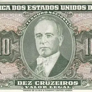 Artisanat Billet Brésil 10 Cruzeiros - Getulio Vargas - ND (1962) - Série 2477A - P.177a