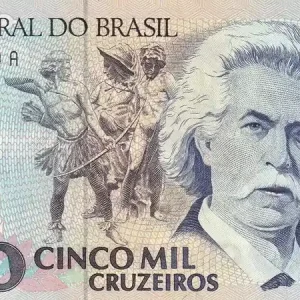 Billet Brésil 5000 Cruzeiros - Carlos Gomes - ND (1992) - Série AA - P.232b Remise