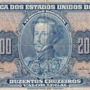 Billet Brésil 200 Cruzeiros - Dom Pedro I - ND (1964) - Série 1533A - P.171c Tendance
