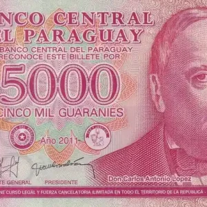 Livraison Mondiale Billet Paraguay 5000 Guaranies - Don C. A. Lopez - 2011 - Polymère - Série G - P.234a
