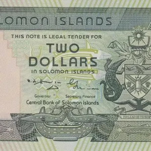 Petit Prix Billet Salomon (îles) 2 Dollars - Jubilée d'argent de la Reine Elisabeth II - Polymère - 2003 - Série AE - P.23