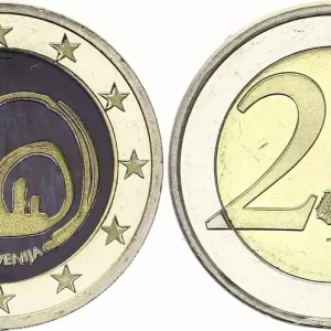 Meilleure Qualité Slovénie 2 Euros - Grotte de Postojna - Colorisée - 2013