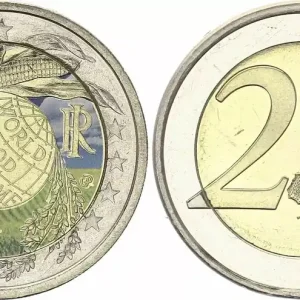 Italie 2 Euros - Programme alimentaire mondial - Colorisée - 2004 Offre Exclusive