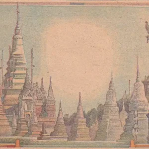 Premium Billet Cambodge 50 Riels - Epreuve uniface du verso sans filigrane, ni numéro, ni sgnatures