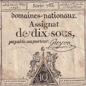 Livraison Express Billet France 10 Sous - Femmes, bonnet frigien (24-10-1792)- Sign. Guyon - Séries variées - L.159