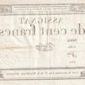 Super Prix Billet France 100 Francs - 18 Nivose An III - (07.01.1795) - Sign. De Caen - Série 1526 - L.173