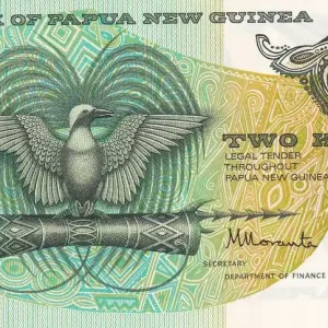 Achat Immédiat Billet Papouasie-Nouvelle-Guinée 2 Kina - Oiseau de Paradis - Artisanat - ND (1975) - Série ABJ - P.1