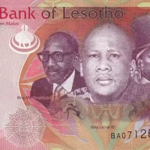 Must-Have Billet Lesotho 10 Maloti - Rois - Fleurs - 2013 - Série BA - P.21b