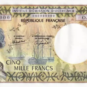 Livraison Gratuite Billet Nle Calédonie 5000 Francs - Bougainville, Trois-Mâts - Spécimen - ND (1982-1984) - P.65cs