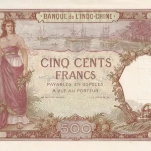 Billet Djibouti 500 Francs - femme et bateau - ND 1927 - Spécimen - P.NEUF - Kol.616as Meilleure Vente