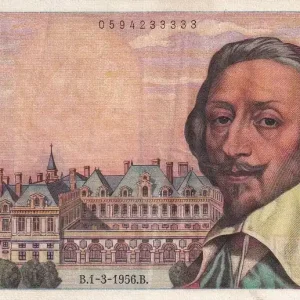Billet France 1000 Francs - Richelieu - 01-03-1956 - Série S.238 - Numéro 33333 - F.42.19 Réduction