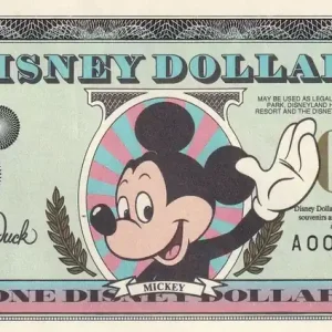 Billet USA 1 Disney Dollar - Mickey - 1996 Top Vente