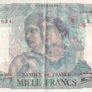 Acheter En Ligne Billet France 1000 Francs - Minerve et Hercule - 07-03-1946 - Série X.220 - F.41.12