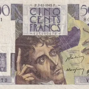 Billet France 500 Francs - Chateaubriand - 07- 11-1945 - Série V.51 - F.34.03 Dernière Chance