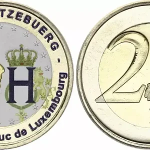 Nouvelle Collection Luxembourg 2 Euros - Grand-Duc Henri - Colorisée - 2004
