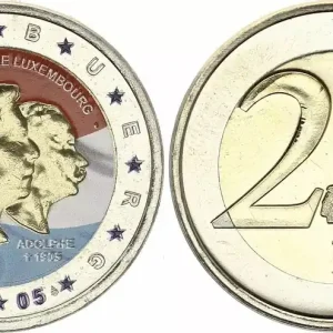 Luxembourg 2 Euros - Grand-Ducs Henri et Adolphe - Colorisée - 2005 Acheter En Ligne