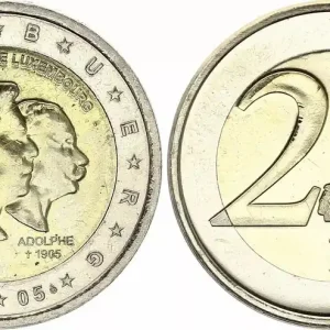Édition Limitée Luxembourg 2 Euros - Grand-Ducs Henri et Adolphe - Colorisée - 2005