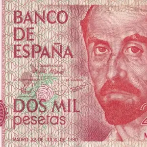 Vente Flash Billet Espagne 2000 Pesetas - Juan Ramon Jimenez- 1980 - Série M - P.159