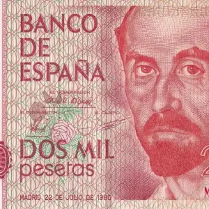 Billet Espagne 2000 Pesetas - Juan Ramon Jimenez- 1980 - Série M - P.159 Soldes