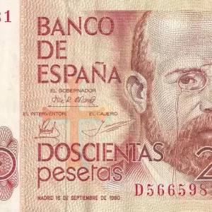 Prix Promo Billet Espagne 200 Pesetas - Leopoldo Garci de Las Alas - 1980 - Série D - P.156