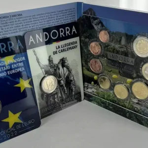 Seulement Aujourd’hui Andorre Pack 2 x 2 Euros Charlemagne et Accord monétaire 2022 et BU 8 monnaies - 2022