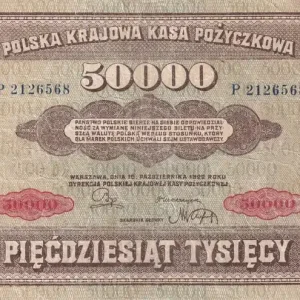 Petit Prix Billet Pologne 50000 Marek - 1922 - Série P - P.33