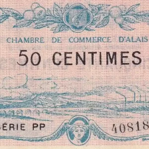 Authentique Billet France 50 Centimes - Chambre de commerce d'Alais - Série PP - P.4-7