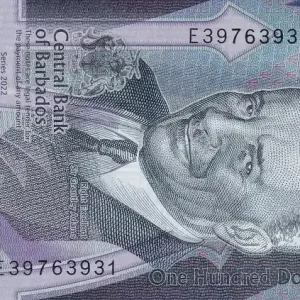 Billet Barbade 100 Dollars- Sir Grantley Adams - 2022 - Série E Livraison Mondiale