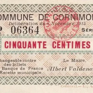 Expédié Aujourd’hui Billet France 50 Centimes - Cornimont - 1915 - Série A - P.88-11
