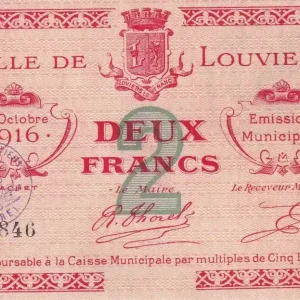 Affaire À Saisir Billet France 2 Francs - Ville de Louviers - 1916 - P.27-24
