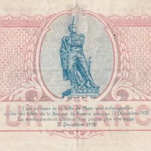 Commande En Gros Billet France 1 Franc - Ville de Metz - 1918